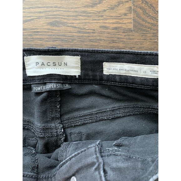 PacSun Power Super Stretch High Rise Ankle Jegging Black Women’s Sz 27‎ - Picture 2 of 7